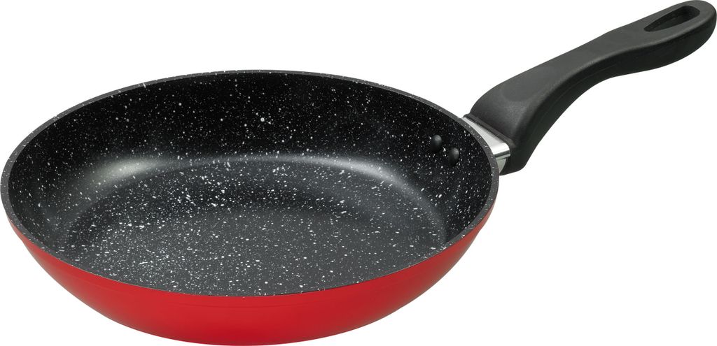 Ø28cm KING® 5.5cm flat frying pan CERAMIC made of forged aluminum with ceramic coating inside / Color: Red