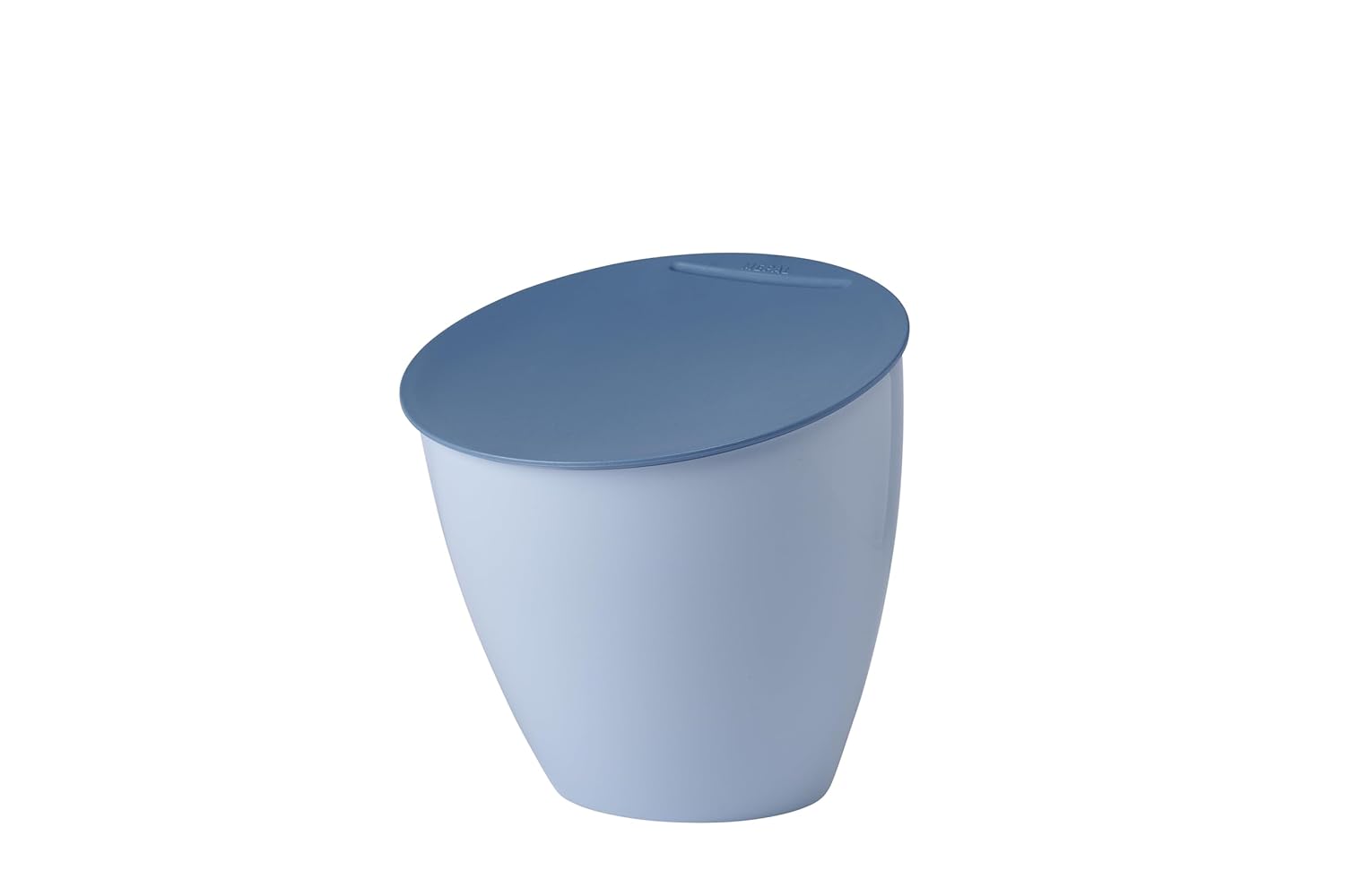 Mepal - Calypso Kitchen Waste Bin - Small Bin with Lid - Kitchen Compost Bin - Ideal for Kitchen Organization - Kitchen Helper and Dishwasher Safe - 2200 ml - Nordic Blue