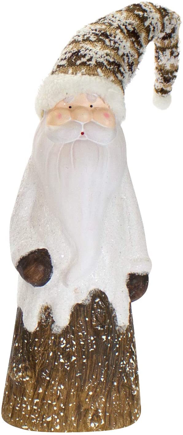 DARO DEKO Decorative Christmas Figurine with Fabric Hat