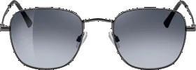 SUNDANCE Sunglasses adults gray metal frame, black tinted lenses, 1 piece