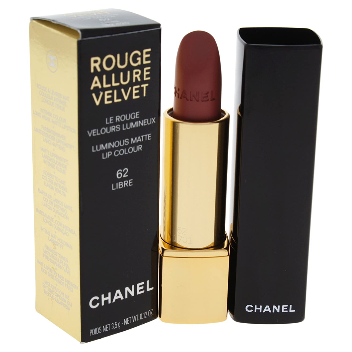 Chanel Rouge Allure Velvet Le Rouge Velours lumineux 62 Libre 3.5g