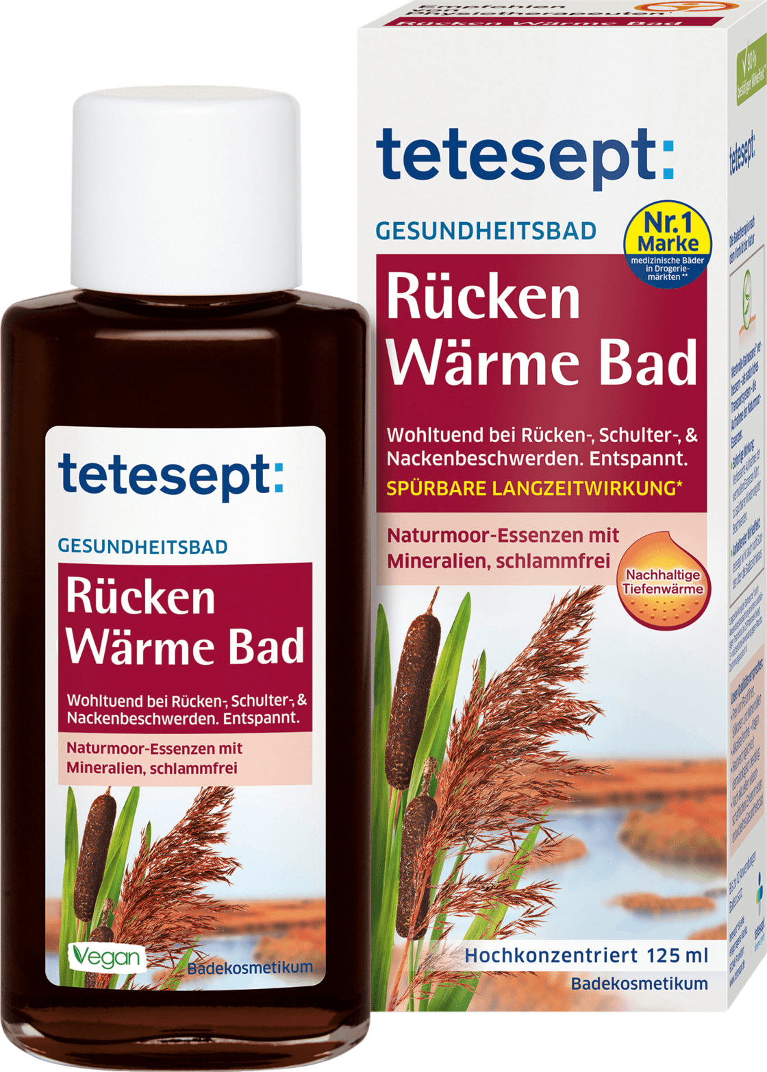 tetesept Bath Oil Health Back Heat, 125 Ml