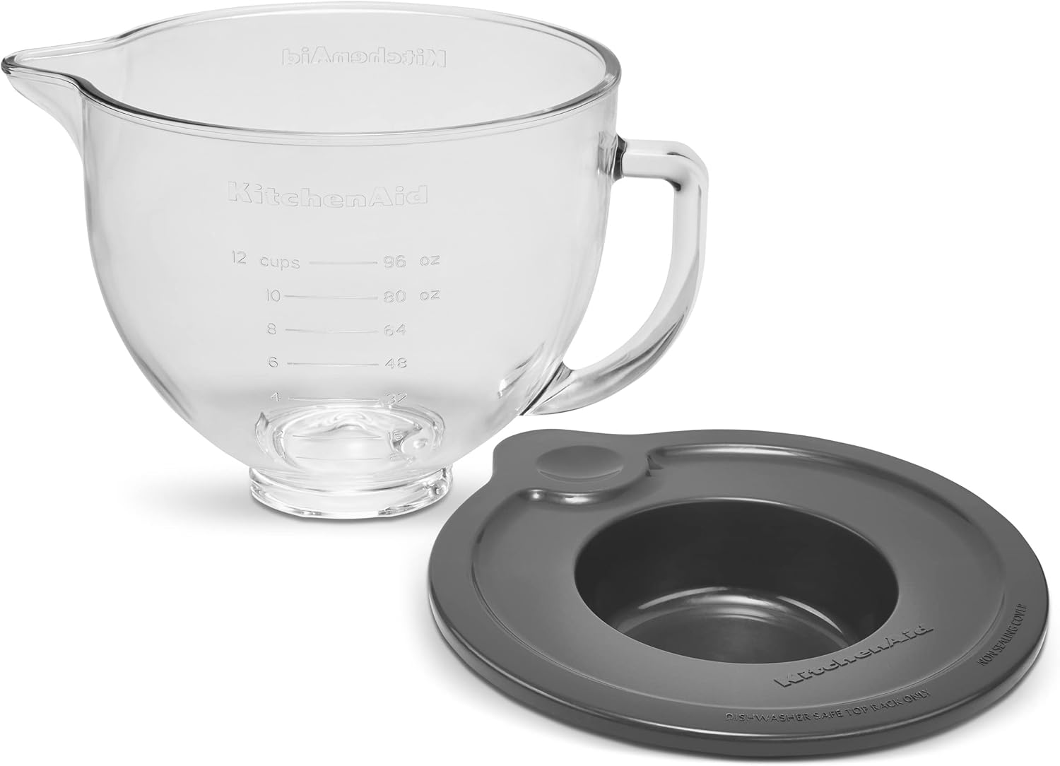 KitchenAid KSM5GB Glass Bowl with Tilt Head, Measuring Marks and Lid, 5 Liter