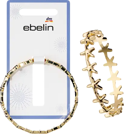 ebelin Starfish bangle, gold look, 1 pc.