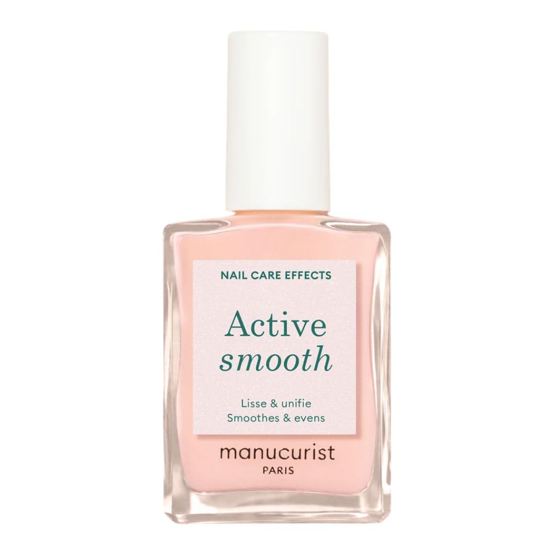 MANUCURIST Active Smooth Nail Polish Repairing Smoothing Nail Care Beige - Nail Polish Nude, Nail Hardener Extra Strong - Nail Hardener Brittle Nails - 80% Biobased
