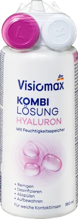 Visiomax Contact lens care product combination solution with hyaluronic acid, 360 ml