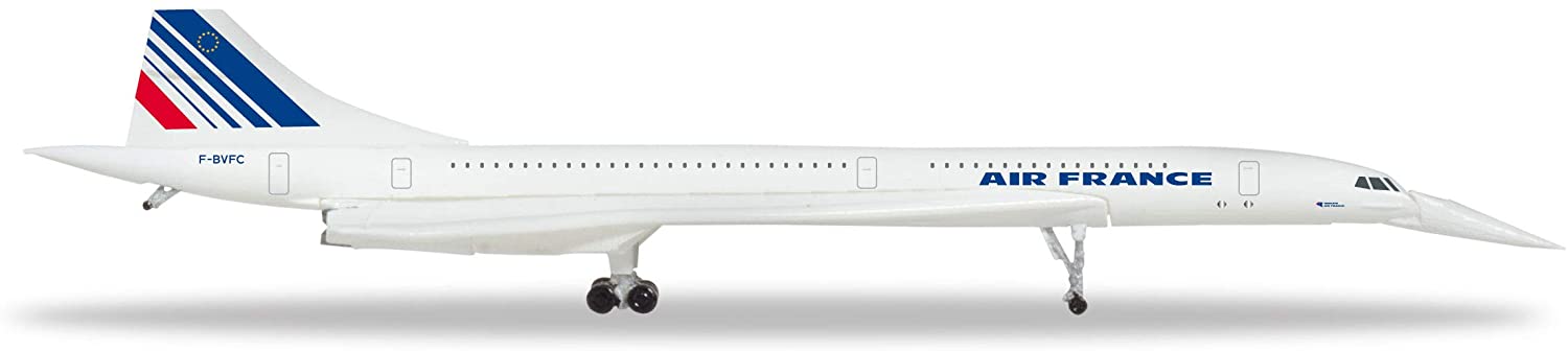 Herpa 532839 Air France Concorde Nose Down Position Collectable Wings Plane