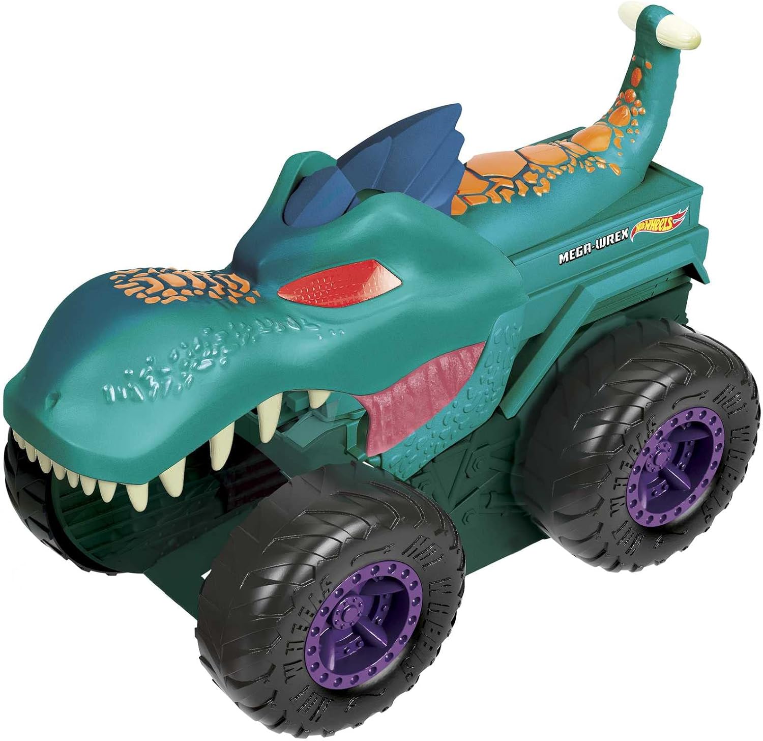 Hot Wheels Monster Truck Mega Wrex, \'Eats and Digests\' Hot Wheel Cars, with Lighting and Sound, Car Toy, Toy from 4 Years, GYL13