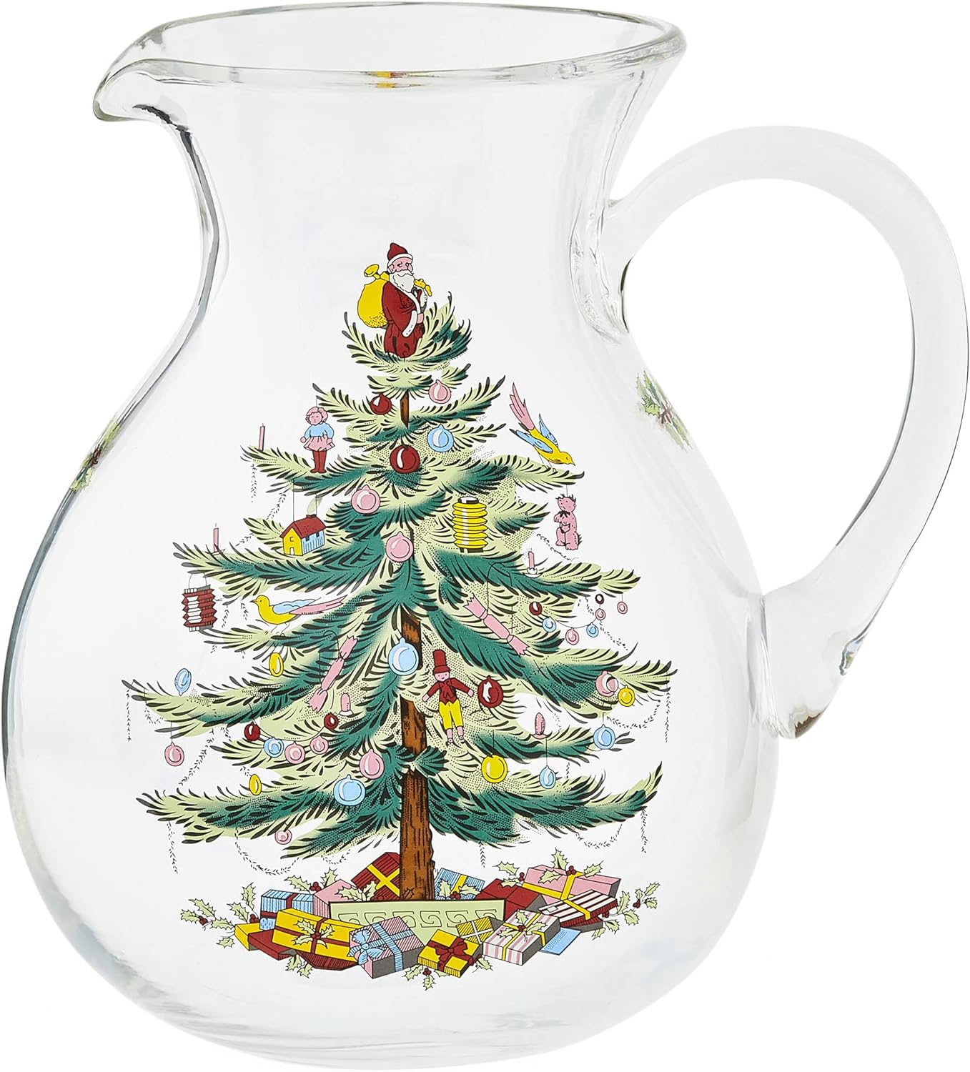 Portmeirion Spode Christmas Tree Glass Pitcher (Clear)