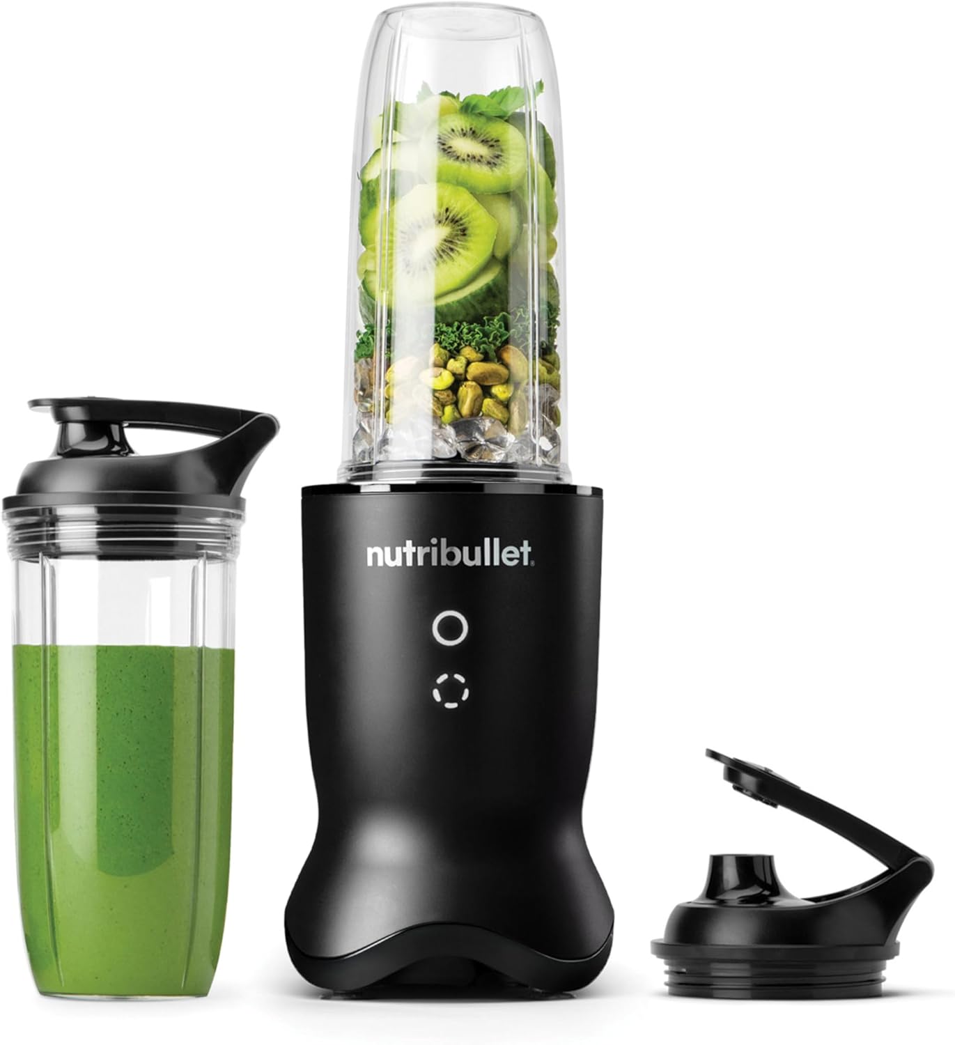 nutribullet Ultra NB1206MB Mixer with Tritan Container, Stainless Steel Grinding Blades, Electric Smoothie Blender, 900 ml and 700 ml Container, 2 To-Go Lids, 1200 W, Grey
