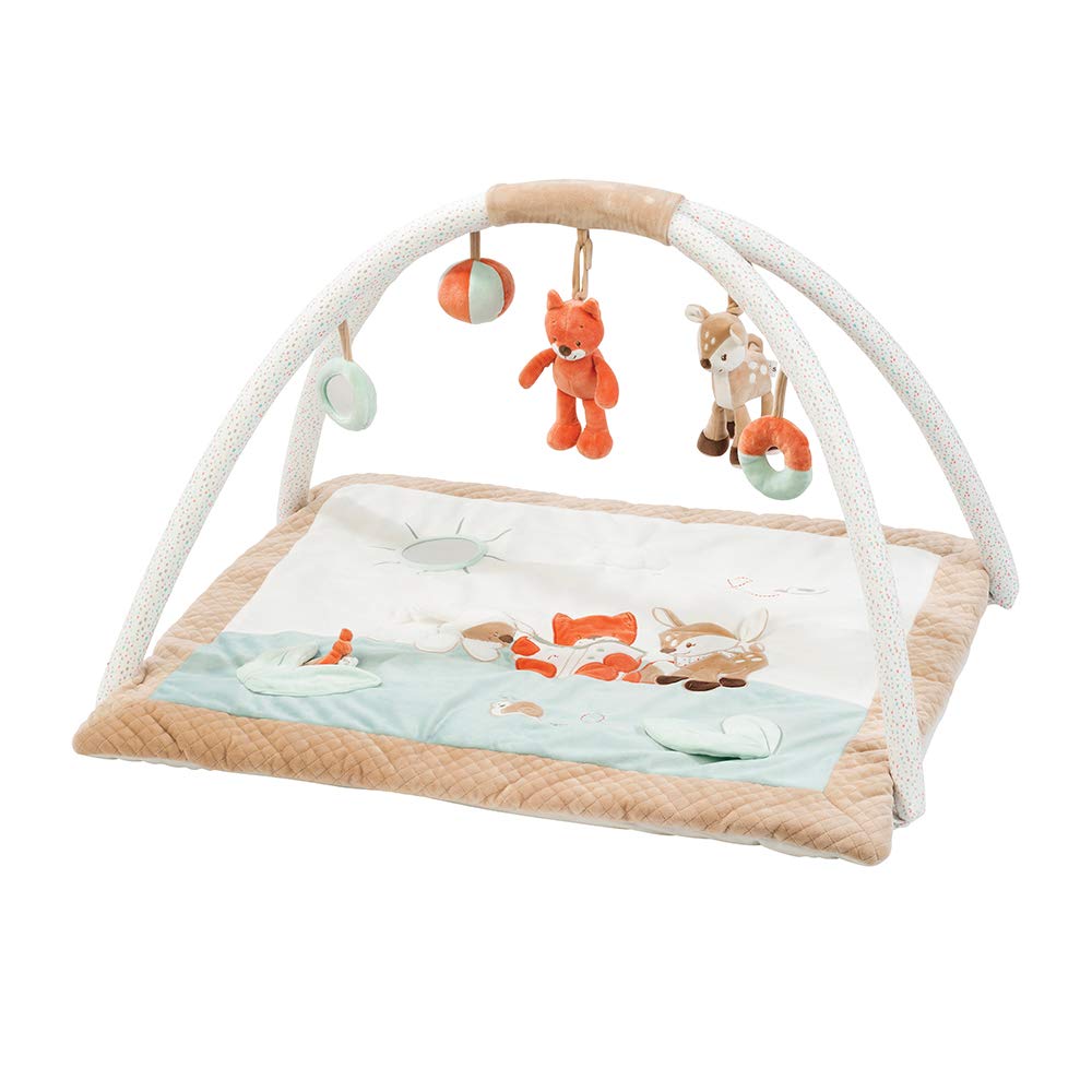 Nattou Fanny and Oscar Padded Play Mat with Round Arch for Girls and Boys