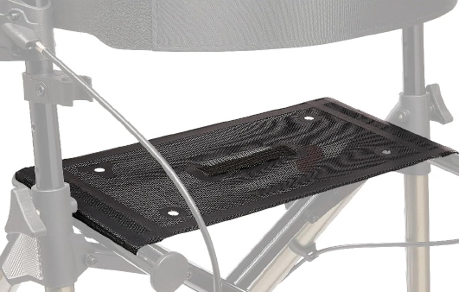 SoNa24 Seat Cover, Seat Belt, Seat Net for Dietz Taima S-GT Rollator from Year of Manufacture: Q 03/2024 | Black mesh cover with drawstring and cutouts for tray