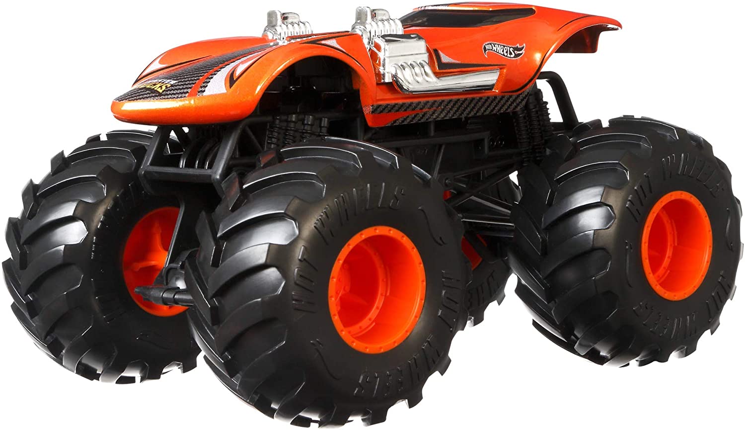 Hot Wheels GJG70 Monster Trucks 1:24 toy car die-cast twin mill, multicolou