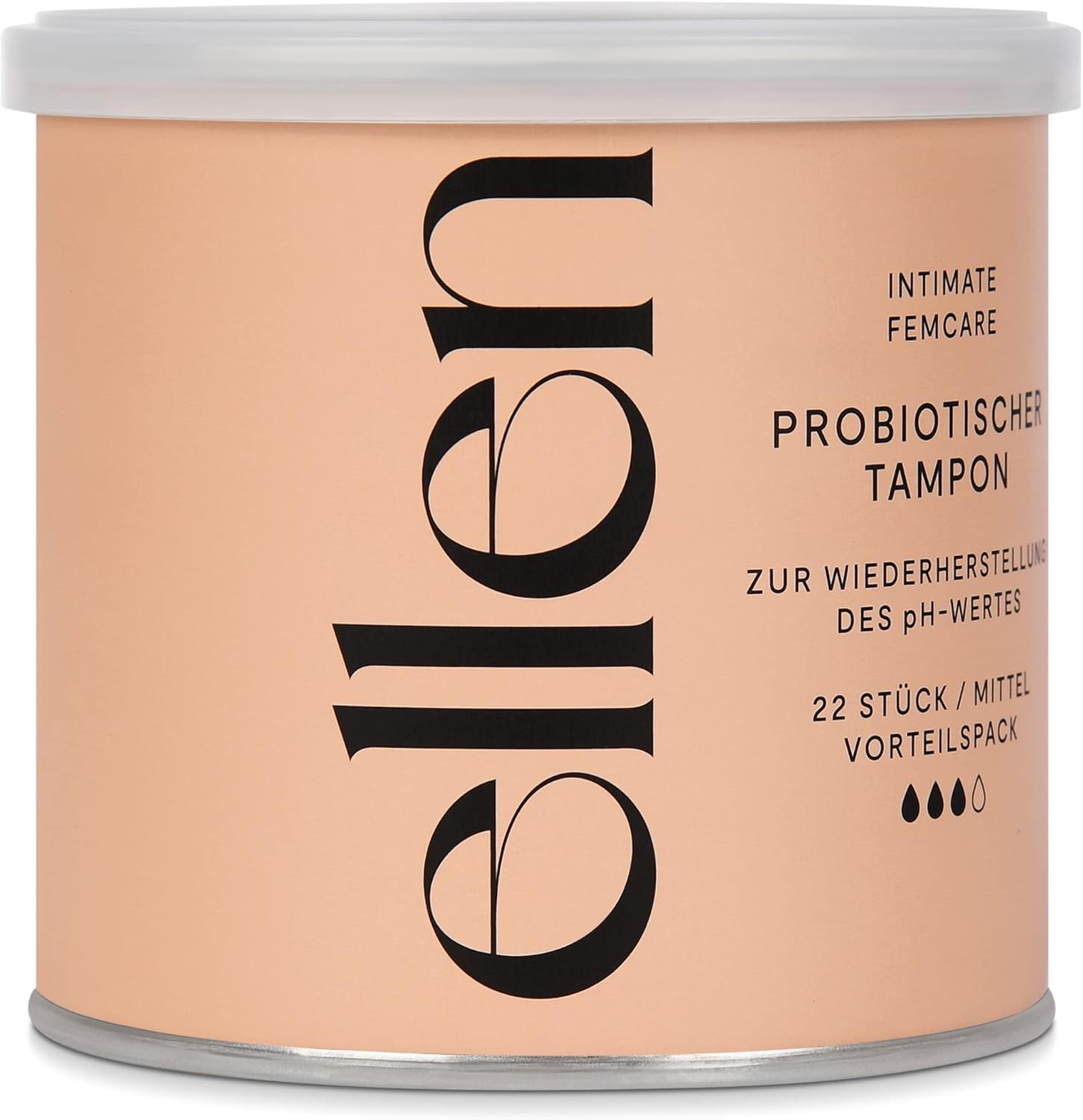Ellen Store ellen® Probiotic Tampons Normal, Pack of 22 - Tampons Enriched with Probiotics - Gentle Care for Vaginal Health, Value Pack (Pack of 2) 220g