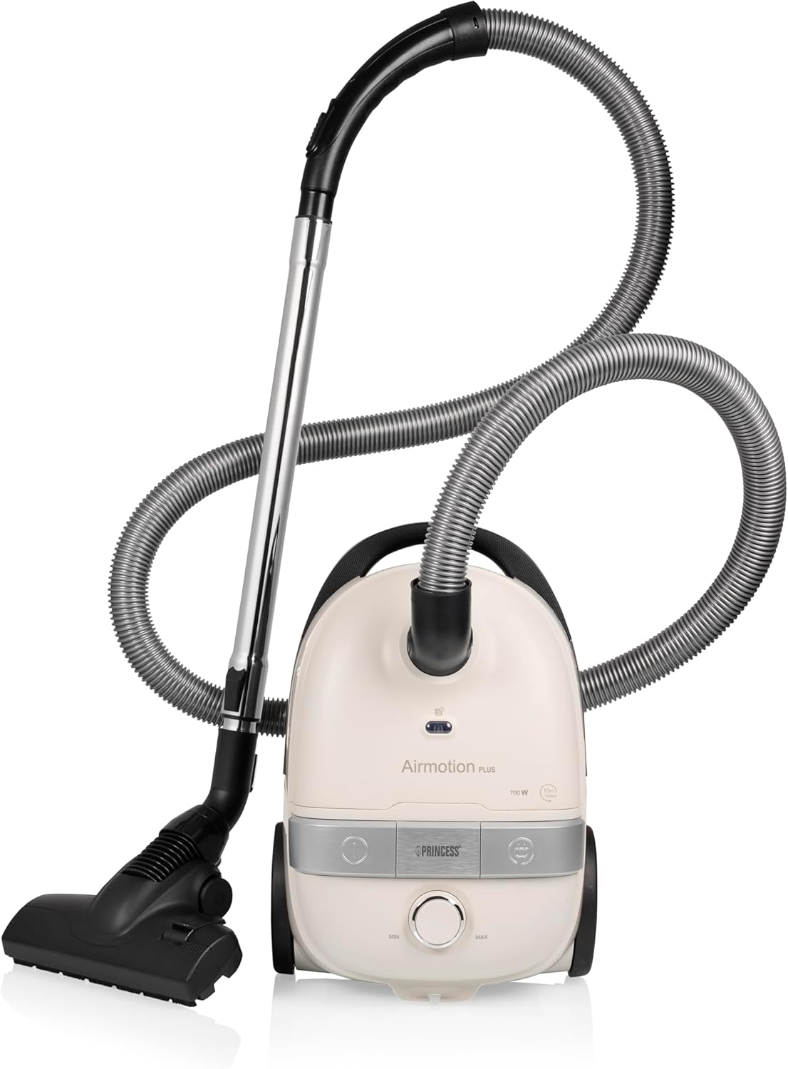 Princess Airmotion Plus, Lightweight & Compact & Large Volume 4L, 700 W, HEPA Filter, 10 m Operating Radius, Quiet (68 dB), Continuously Adjustable, Telescopic Tube, Accessories, Vacuum Cleaner with