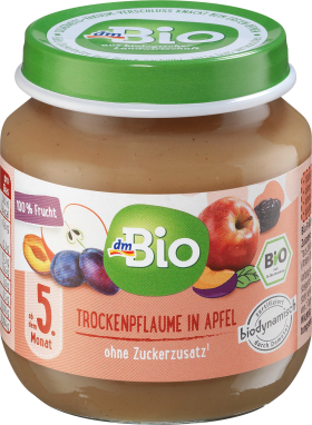 dmBio Dried plum in apple from the 5th month, Demeter, 125 g