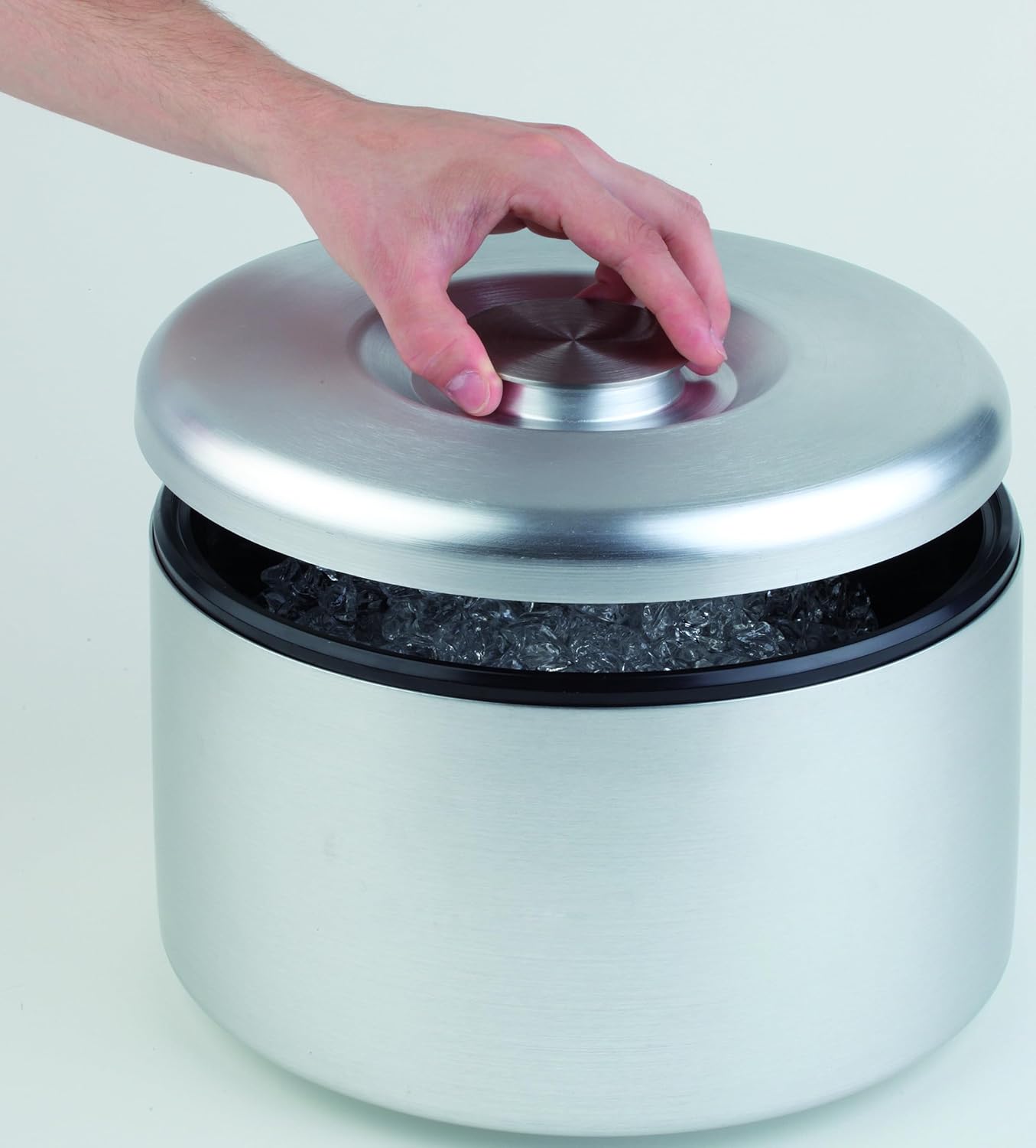 Large ice cube tray with 6 liter capacity, ice bucket/ice box, aluminum, 27 cm x 27 cm x 20 cm, not dishwasher safe