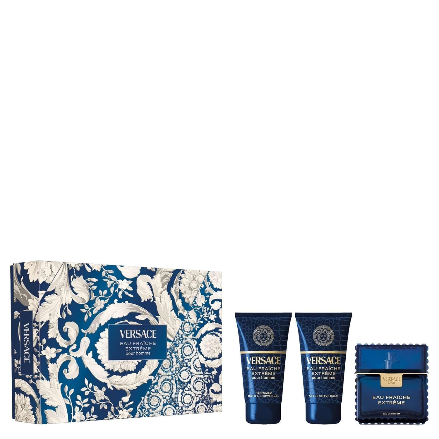 Versace Eau Fraiche Extreme Eau de Parfum Gift Set 2025, 50ml Eau de Parfum, 50ml Shower Gel and 50ml After Shave Balm