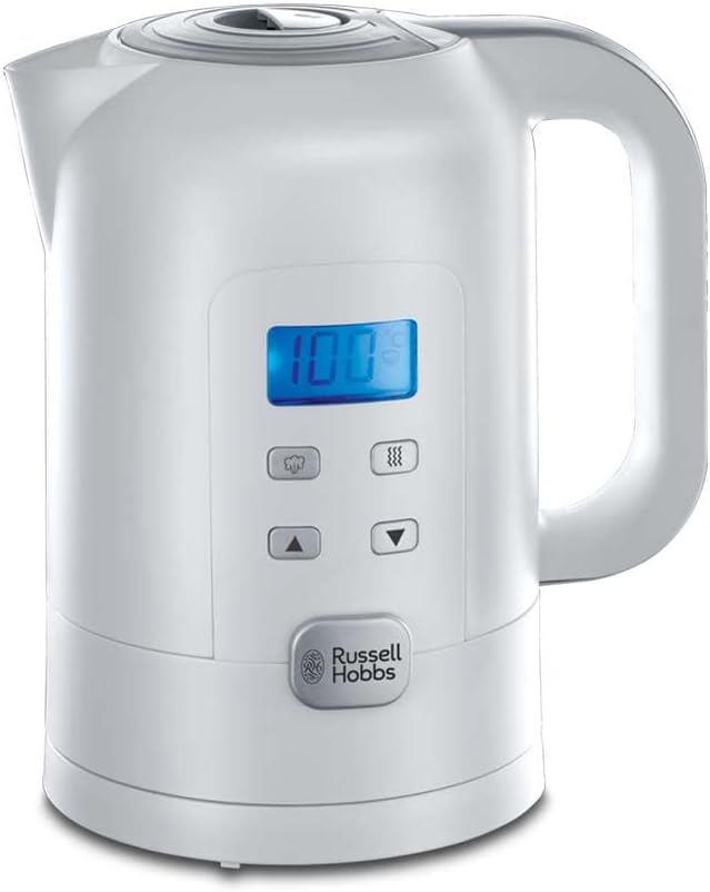 Russell Hobbs Store Russell Hobbs Kettle with Temperature Setting Digital [25°-100°C, for Baby Food, Target & Actual Temperature LCD Display] Precision Control (1.7 L, 2200 W, Keep Warm Function, Baby Milk) 21150-70