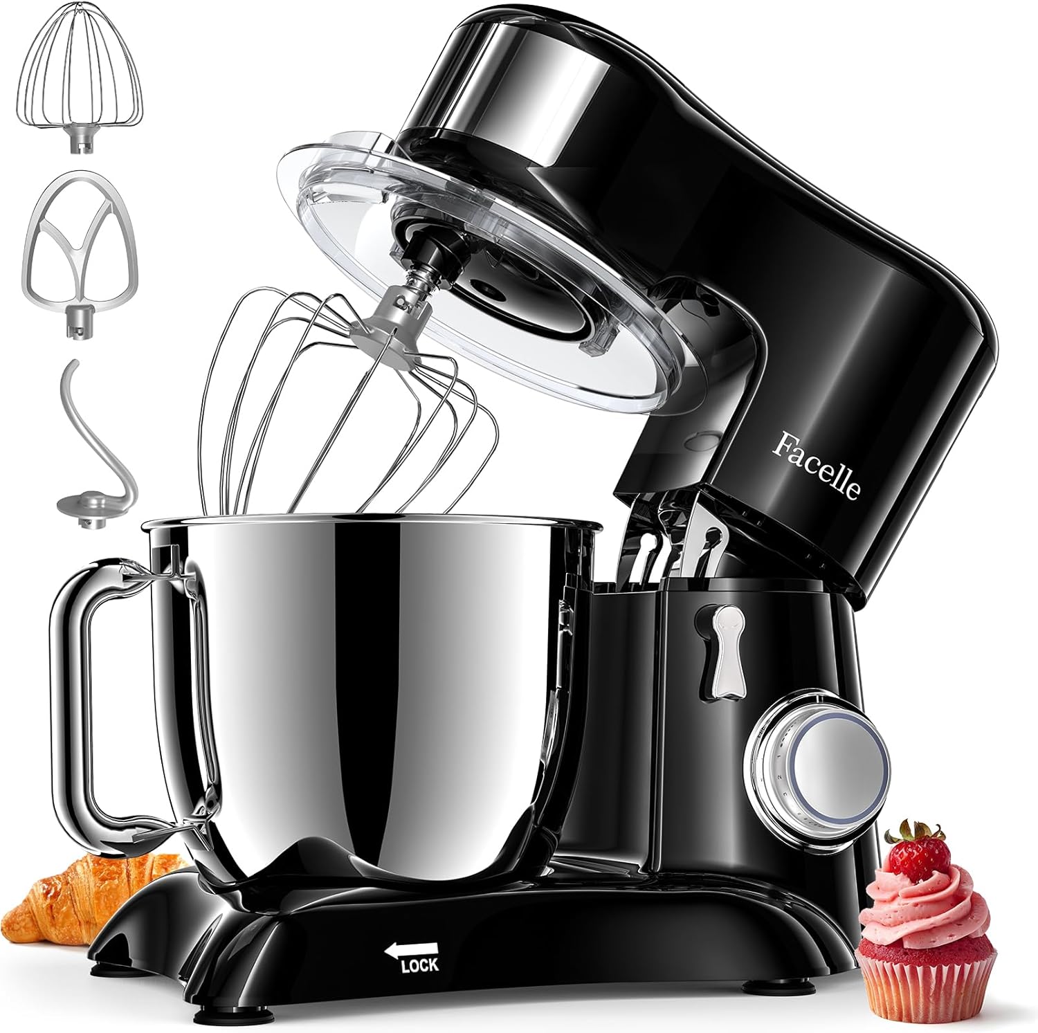 Facelle Food Processor SM-1536 (Black)