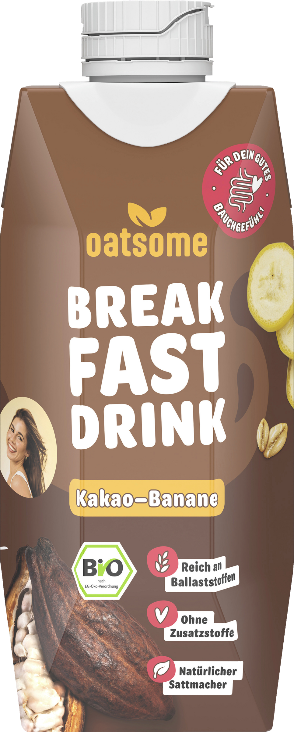 Oatsome Organic Breakfast Drink Cocoa Banana 330 ml
