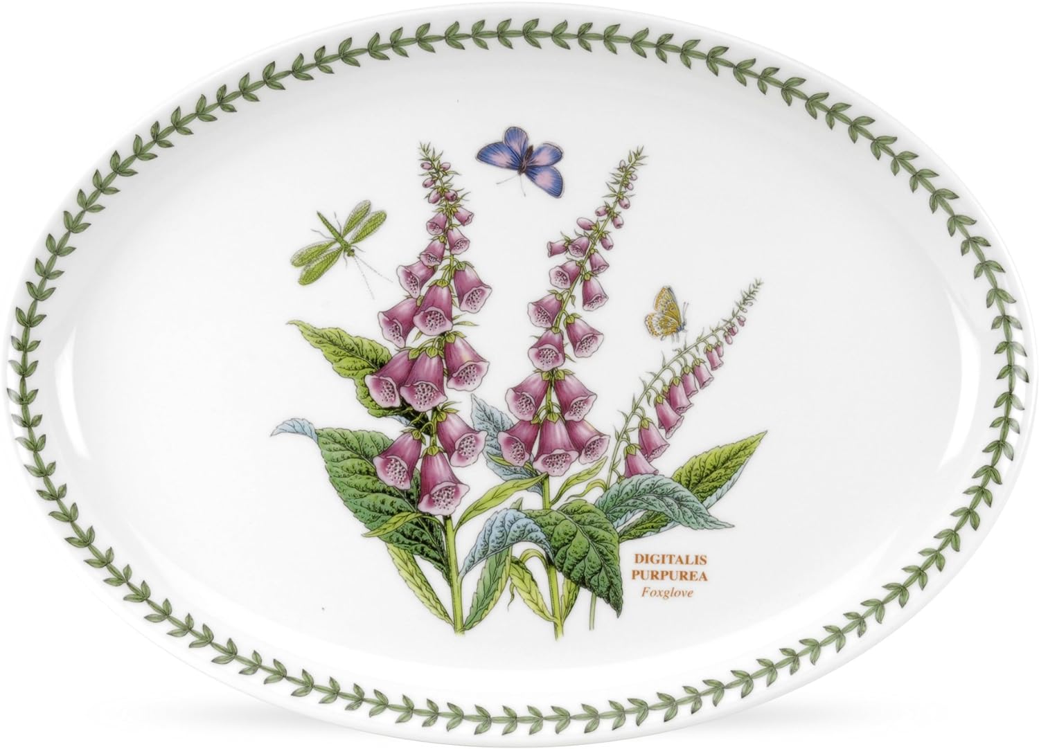 Portmeirion Home & Gifts - Botanic Garden Collection - Oval Plate - 13 Inch - Foxglove (Multi-Colour, 13 Inch)