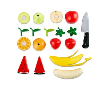 Wooden fruit set, 9 pieces