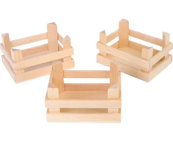 Wooden fruit crates, set of 3