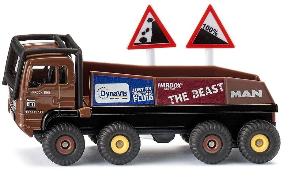 Siku 1686, Hs Schoch 8X8 Man Truck-Trial, Metal/Plastic, 1:87, Brown, Inclu