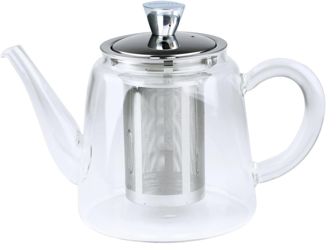 Cristel – TH120VJ – Teapot Made Of Glass Boroscilicate and Stainless Steel Filter 1.2 L
