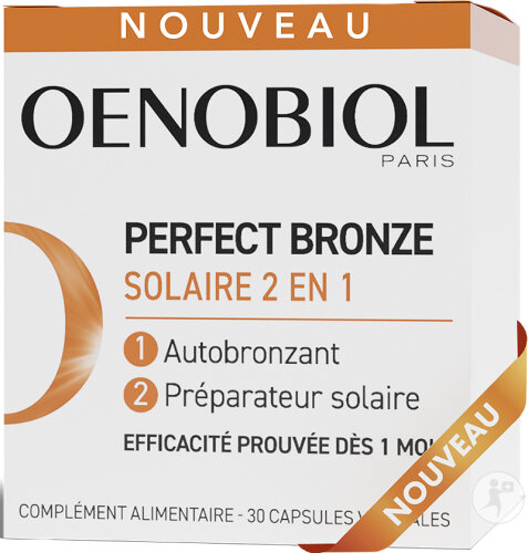 Oenobiol Solaire Perfect Bronze 2In1 Self-Tanner and Sun Preparation 30 Capsules