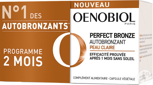 Oenobiol Solaire Perfect Bronze Self-Tanning Food Supplement for Fair Skin 2x30 Capsules
