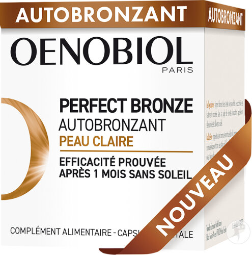 Oenobiol Solaire Perfect Bronze Self-Tanning Food Supplement for Fair Skin 30 Capsules