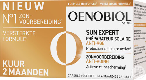 Oenobiol Sun Expert Sunscreen Anti-Aging Enhanced Formula 2x30 Vegetarian Capsules