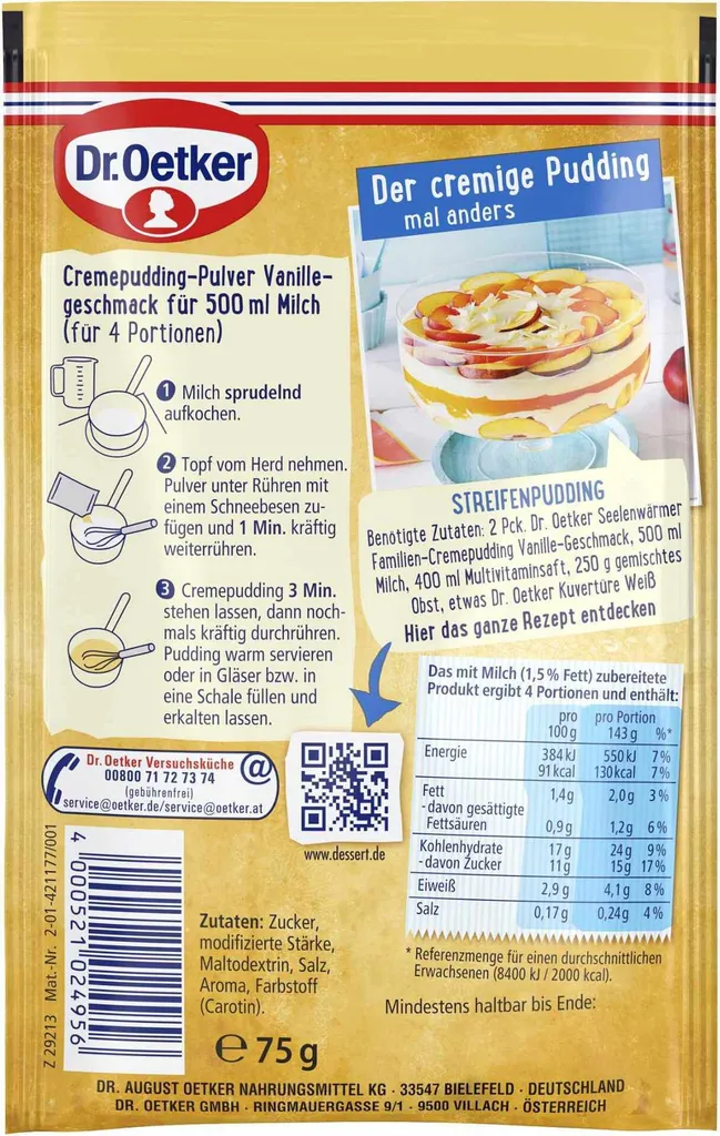 Mega-Paradies Oetker Soul Warmer Family Vanilla (75 g) 80g
