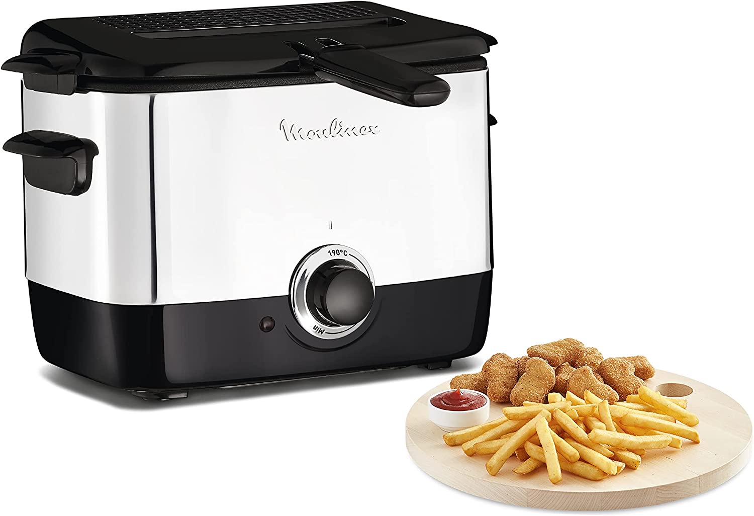 Moulinex AF220010 AF 2200 Mini 1 L, Rustproof Stainless Steel, Plastic, 1 Litre, Metallic Silver