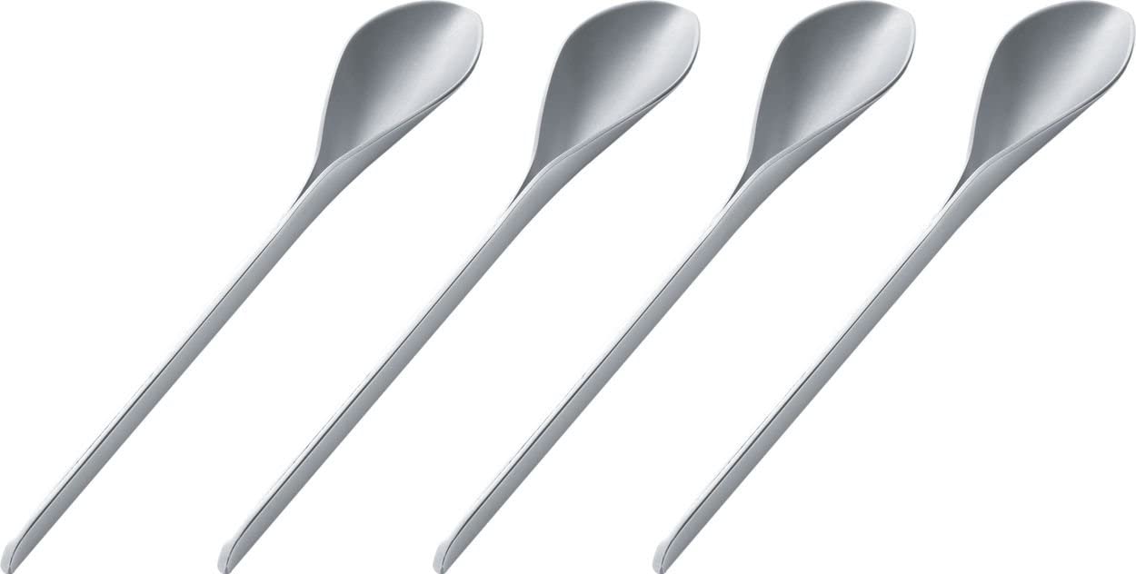 Officina Alessi Il Caffe\'Alessi Doriana and Massimiliano Fuksas Coffee Spoons, Set of 4, Silver