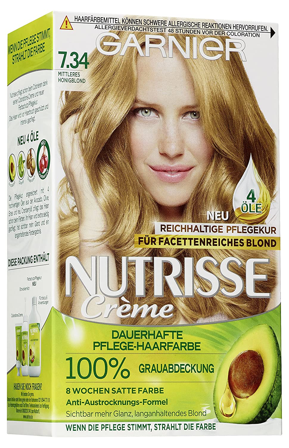 Garnier Nutrisse Cream, honigblond ‎7.34 mittleres