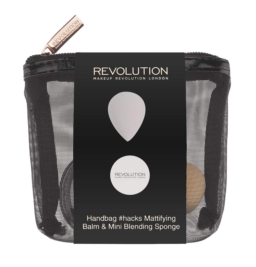Makeup Revolution Handbag Hacks Matte Balm and Mini Blender Gift Pack