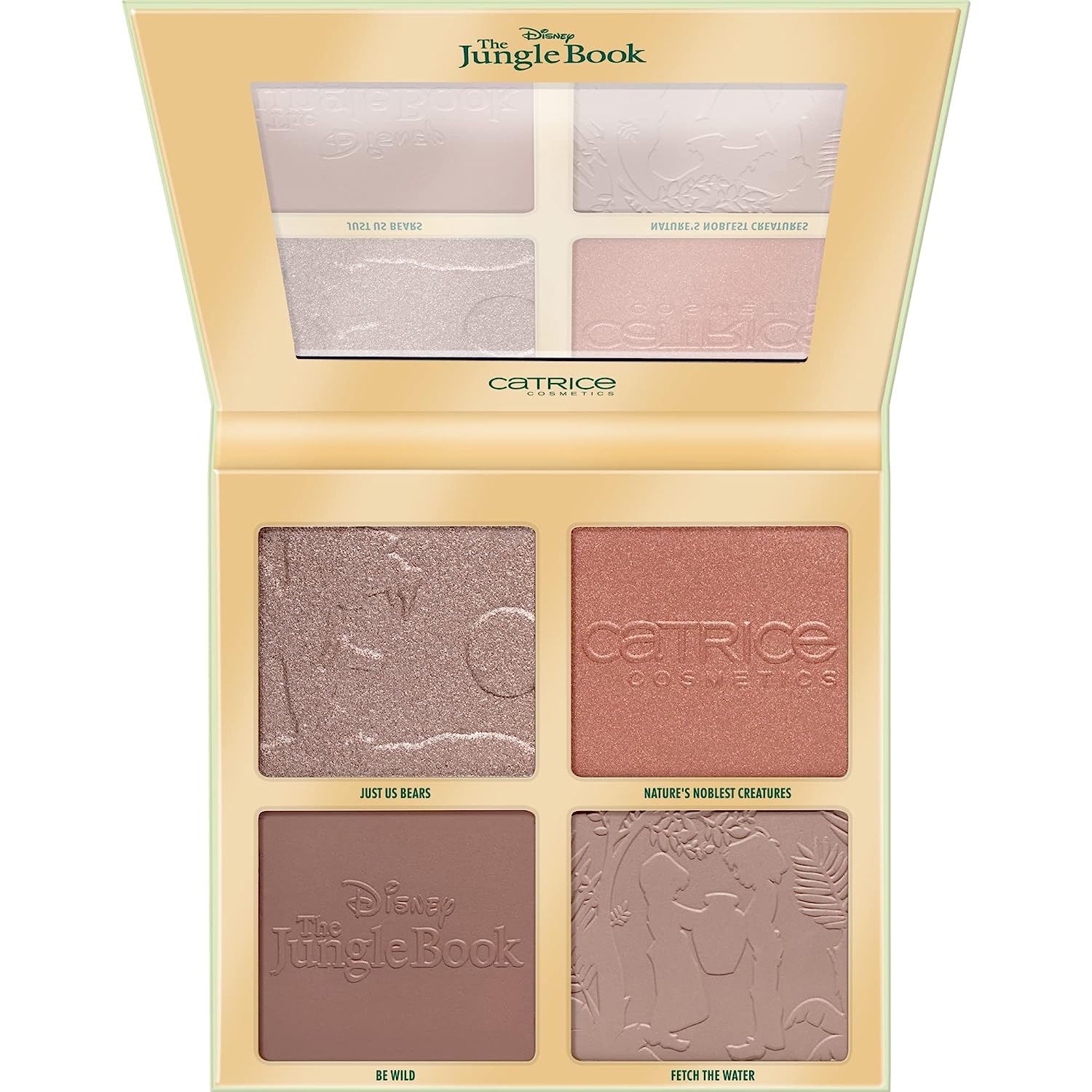 Catrice Disney the Jungle Book Face Palette, Contouring Palette, No. 020, Multicoloured, 4 Colours, Defiting, Natural, Radiant, Vegan, Oil-Free, Alcohol, Paraben-Free, Pack of 1 (22 g), you wild about ‎020