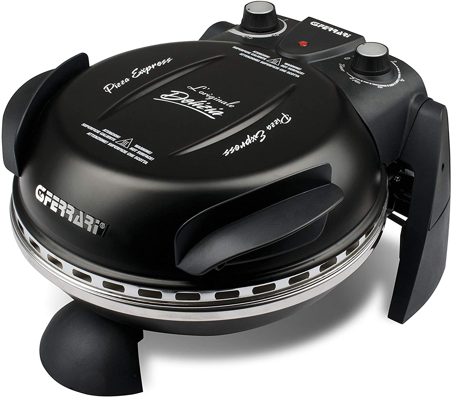 G3Ferrari Delizia EVO G1000610 Electric Pizza Oven with Aluminium Scoops, Black