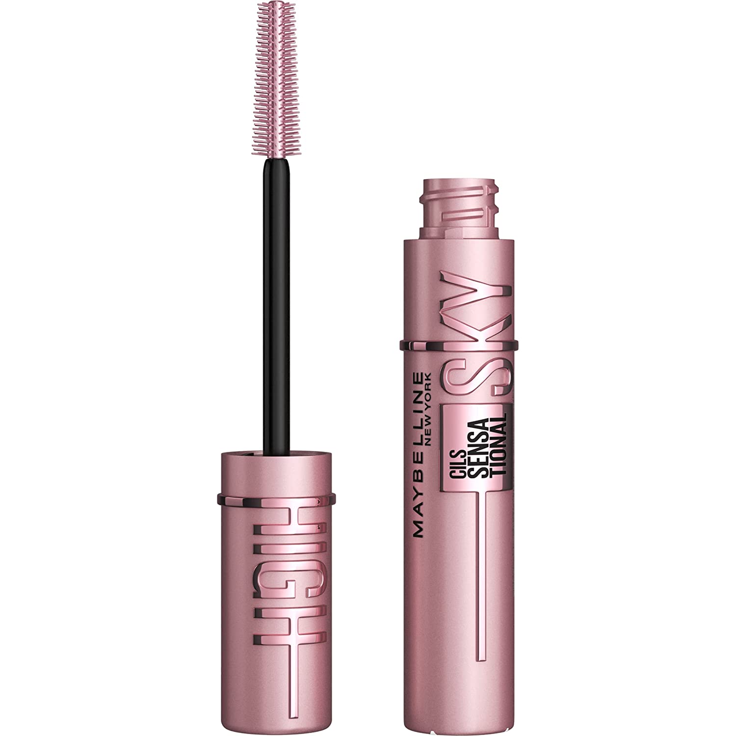 Maybelline New York Extreme Length Mascara Full Volume Mascara with Eyelash Extending Effect Lash Sensational Sky High Brown 7.2ml, ‎brown