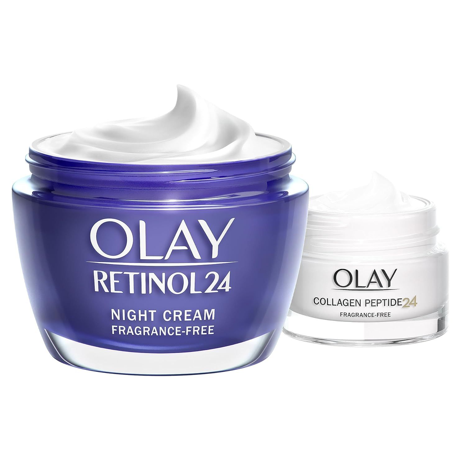 Olay Day and Night Set, Collagen Peptide 24 Day Cream and Retinol 24 Anti Aging Night Cream 65 g