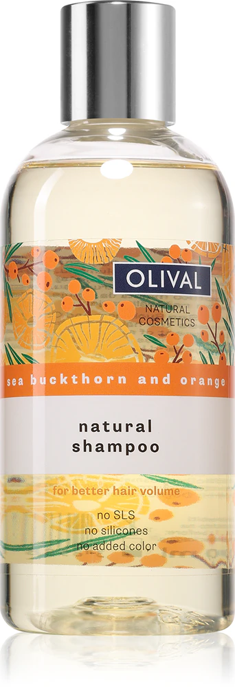 Olival Natural Buckthorn and Orange Natural Shampoo for Volume and Shine
