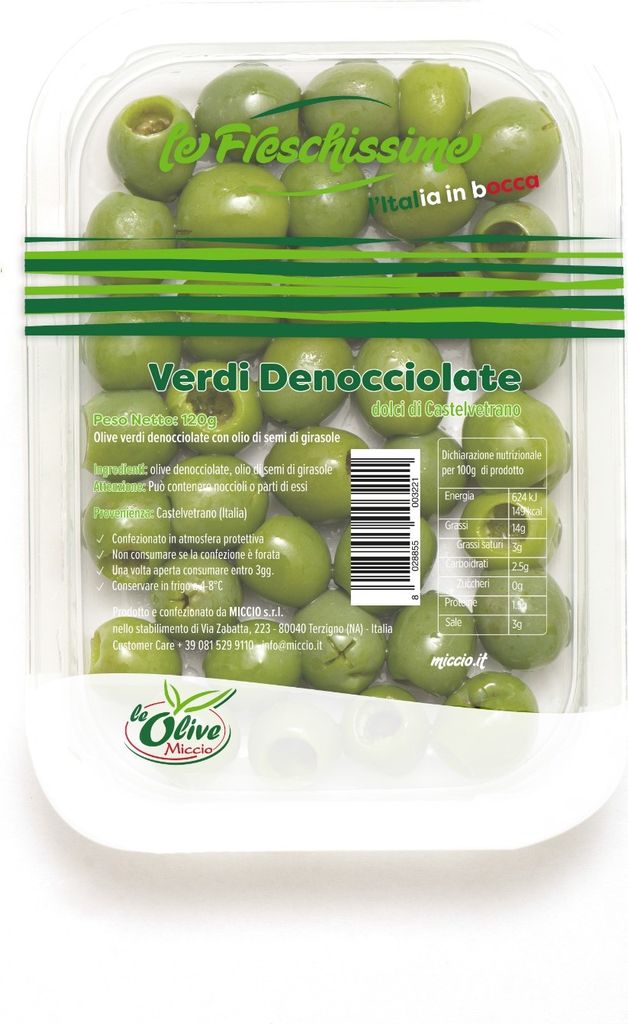 Olive oil Verdi Denocciolat 120gr opk - Miccio 120g