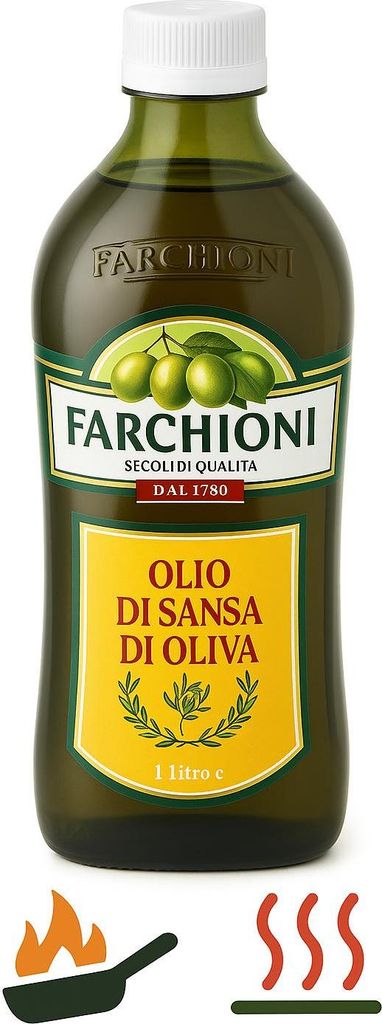 Olive oil for frying, Sansa 1l plastic bottle - Farchioni 1000 ml