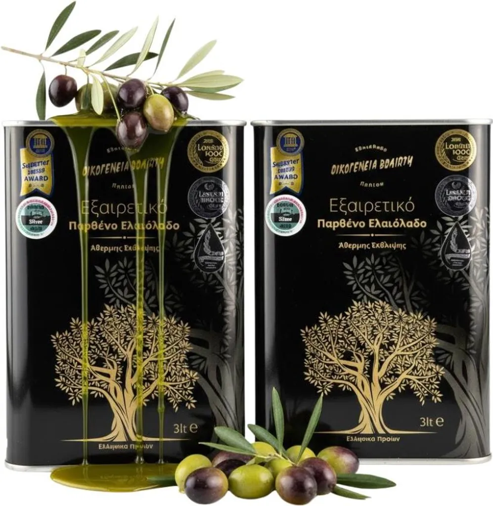 Olive oils - 2 x 3 liters - Harvest 2025/26 - Unfiltered - Cold-pressed - Extra virgin olive oil - Voliotis 6000 ml
