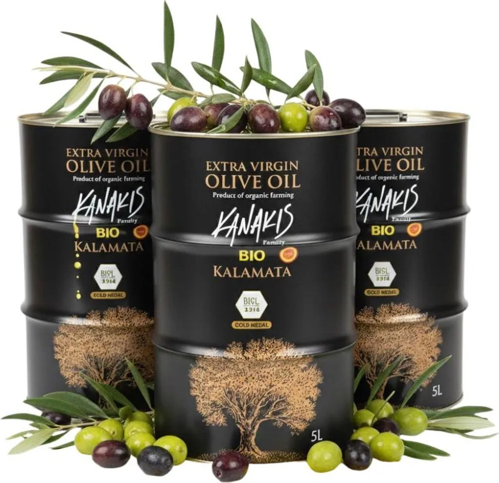 Olive oils - 3 x 5 liters - Harvest 2025/26 - Extra virgin olive oil - From black olives - From Greece - Kanakis 15000 ml