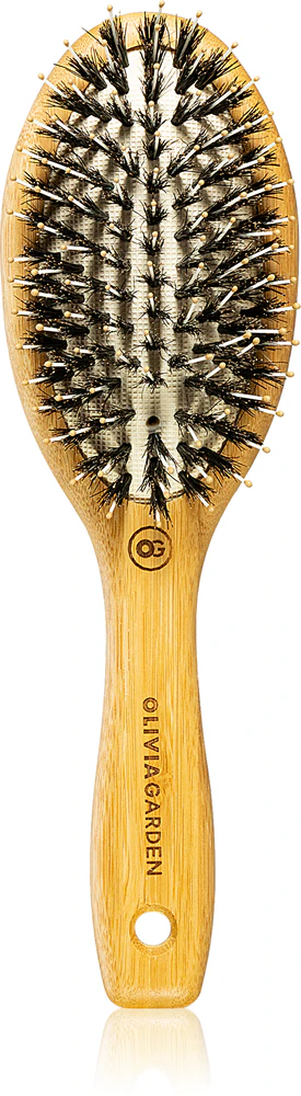 Olivia Garden Bamboo Touch Flat Brush for Hair and Scalp