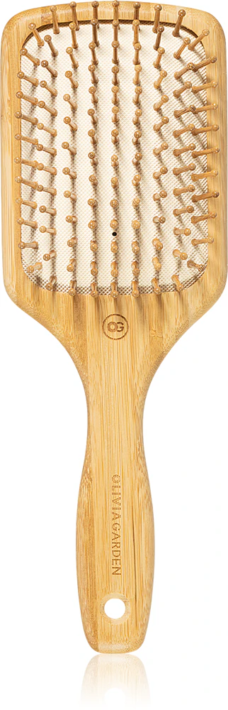 Olivia Garden Bamboo Touch Flat Brush for Hair and Scalp